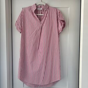 Avara red striped dress small